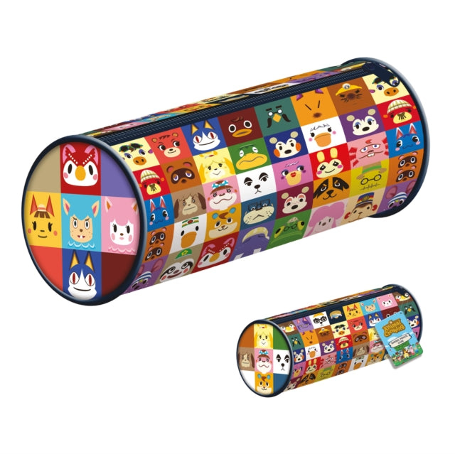 Animal Crossing (Villager Squares) Barrel Pencil Case-5051265733900