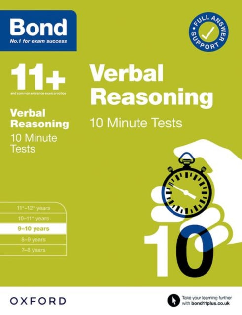 Bond 11+: Bond 11+ 10 Minute Tests Verbal Reasoning 9-10 years: For 11+ GL assessment and Entrance Exams-9780192778505