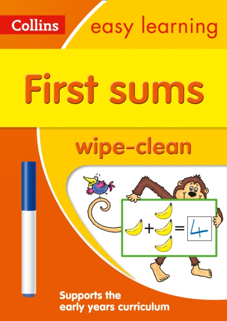 First Sums Age 3-5 Wipe Clean Activity Book : Ideal for Home Learning-9780008212940
