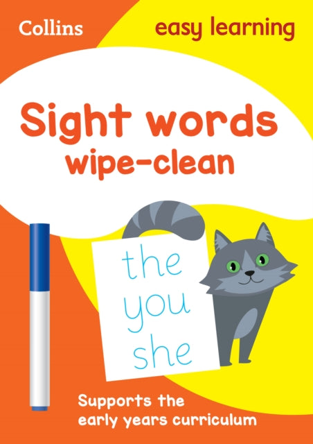 Sight Words Age 3-5 Wipe Clean Activity Book : Ideal for Home Learning-9780008275372