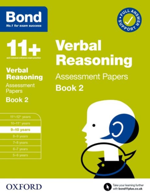 Bond 11+ Verbal Reasoning Assessment Papers 9-10 Years Book 2: For 11+ GL assessment and Entrance Exams-9780192777447
