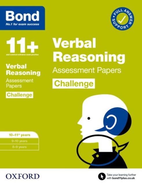 Bond 11+: Bond 11+ Verbal Reasoning Challenge Assessment Papers 10-11 years-9780192778338