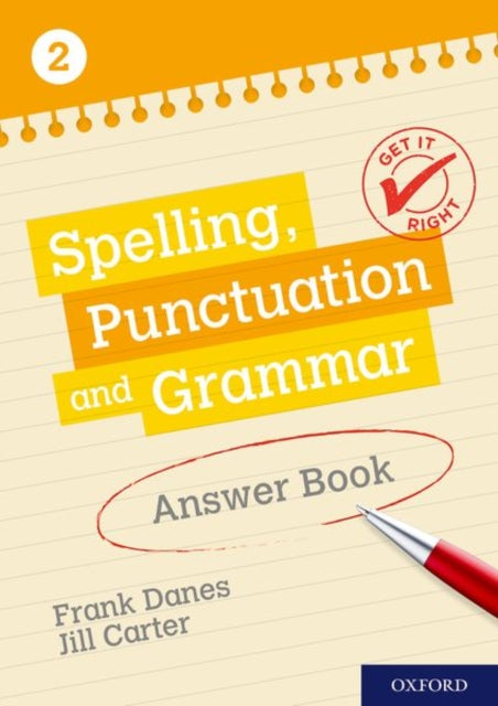 Get It Right: KS3; 11-14: Spelling, Punctuation and Grammar Answer Book 2-9780198421573