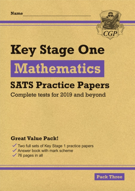 KS1 Maths SATS Practice Papers: Pack 3 (for end of year assessments)-9781789081077