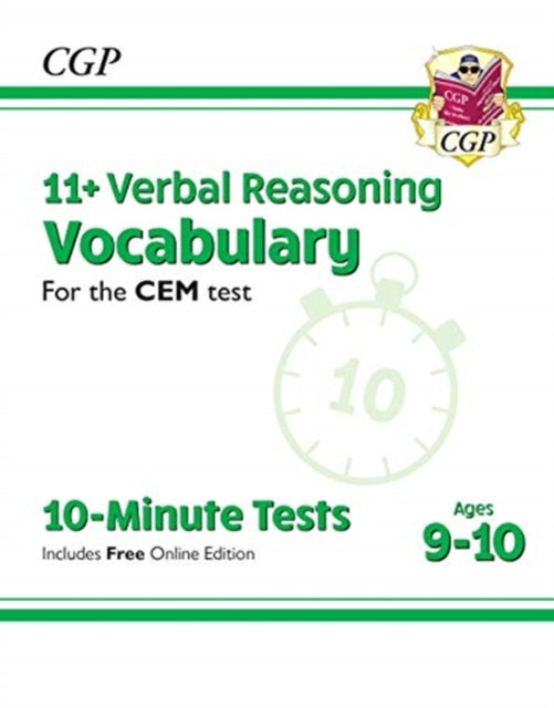 11+ CEM 10-Minute Tests: Verbal Reasoning Vocabulary - Ages 9-10 (with Online Edition)-9781789084399