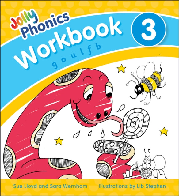 Jolly Phonics Workbook 3 : in Precursive Letters (British English edition)-9781844146536