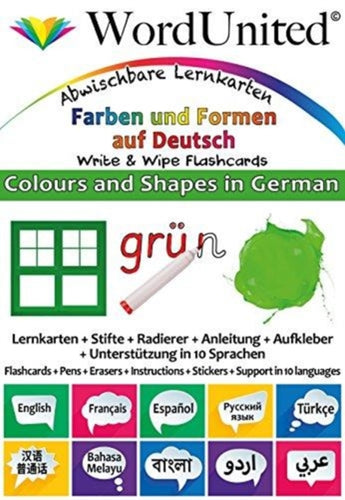Colours and Shapes in German : Write & Wipe Flashcards-9781911333180
